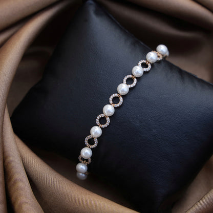 Baroque Round Bracelet with Natural Pearl Shell | Wraparound Bracelet (Anti-tarnish, 6 months warranty)