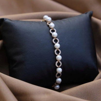 Baroque Round Bracelet with Natural Pearl Shell | Wraparound Bracelet (Anti-tarnish, 6 months warranty)