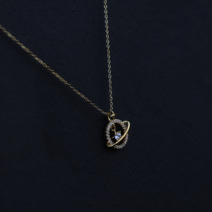 Rounded Shape with Luxurious Look Silver and Gold Tone Necklace