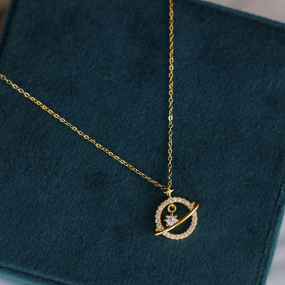 Rounded Shape with Luxurious Look Silver and Gold Tone Necklace