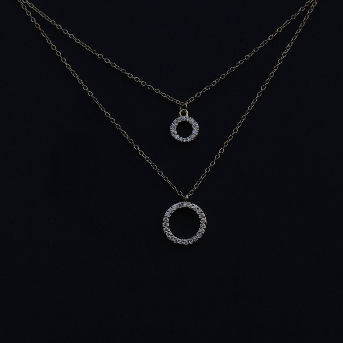 Classic Round Double Layered Necklace (Anti-tarnish, 6-months warranty)