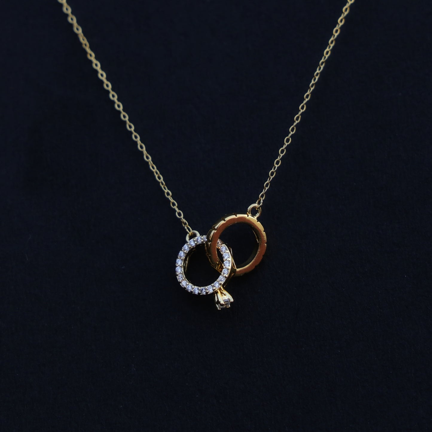 Sophisticated Twin Ring Necklace (Anti-tarnish, 6-months warranty)