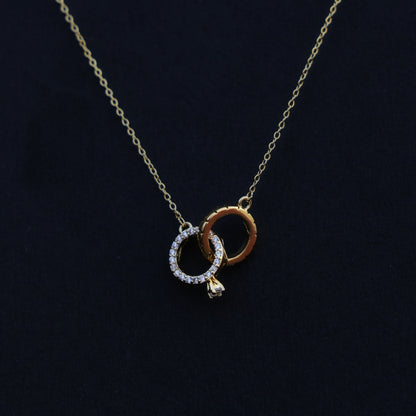 Sophisticated Twin Ring Necklace (Anti-tarnish, 6-months warranty)