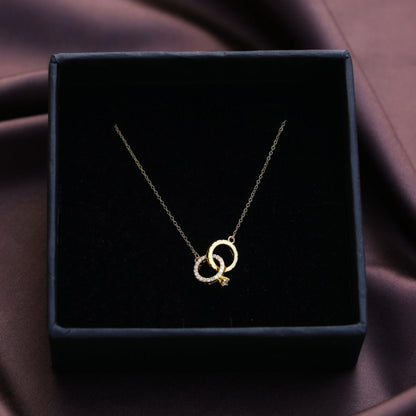 Sophisticated Twin Ring Necklace (Anti-tarnish, 6-months warranty)