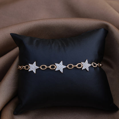 Stellar Charm Bracelet with Star-Studded Motifs | Wraparound Bracelet (Anti-tarnish, 6 months warranty)