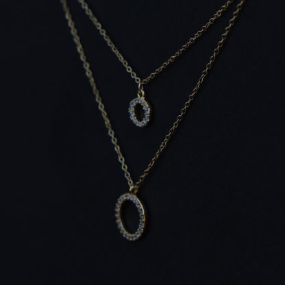 Classic Round Double Layered Necklace (Anti-tarnish, 6-months warranty)