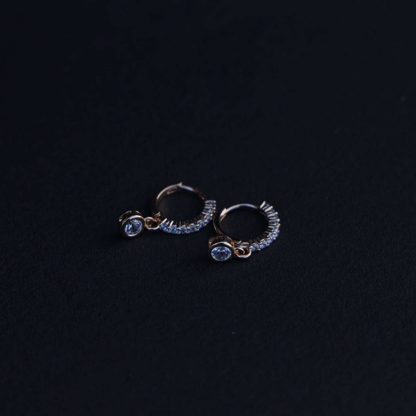 Hoop Drop Crystal Earrings