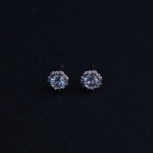 Floral Solitaire Earrings