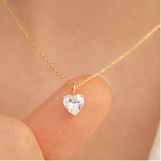 Flawless Heart Solitaire Necklace (Anti-tarnish, 6 months warranty)